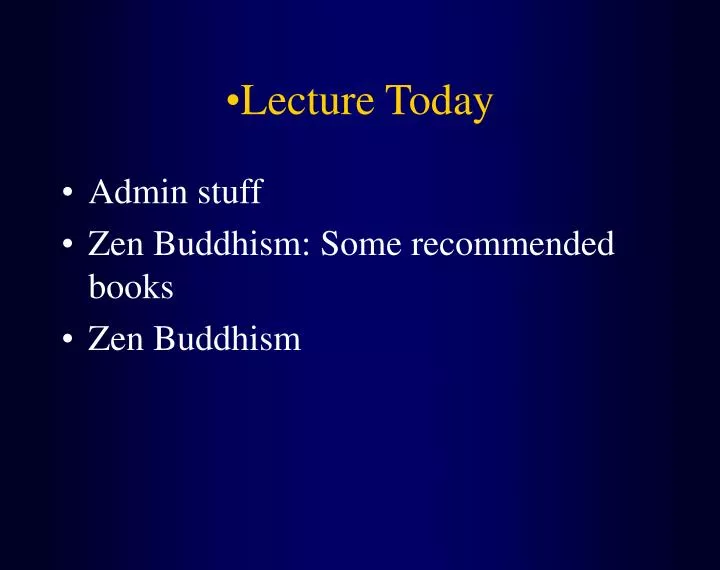 lecture today n.
