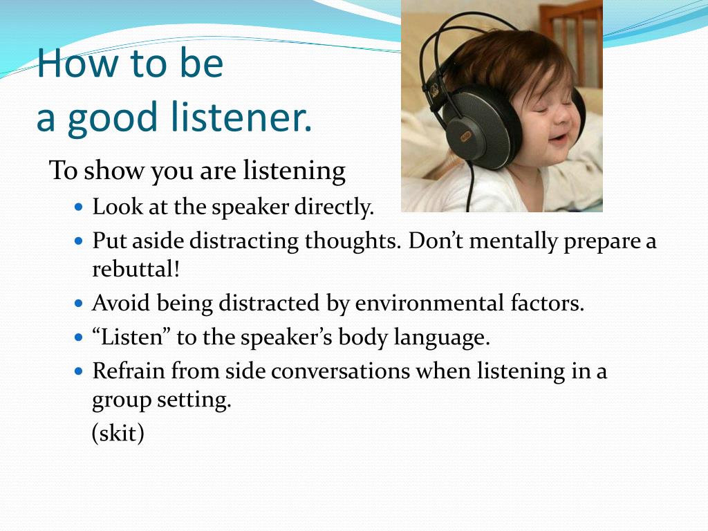 good listener presentation