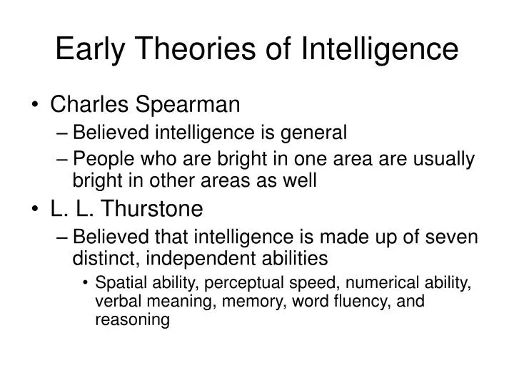 the theory of intelligence
