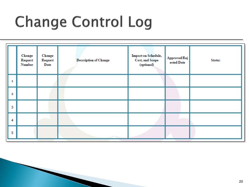 change-control-log-template