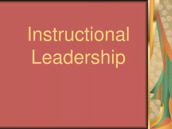 PPT Instructional Leadership PowerPoint Presentation Free Download 