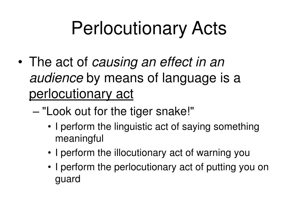 perlocutionary speech act meaning