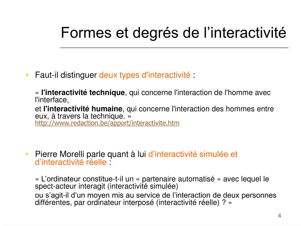 PPT - Contribution à un débat sur l'interactivité PowerPoint Presentation -  ID:1094298