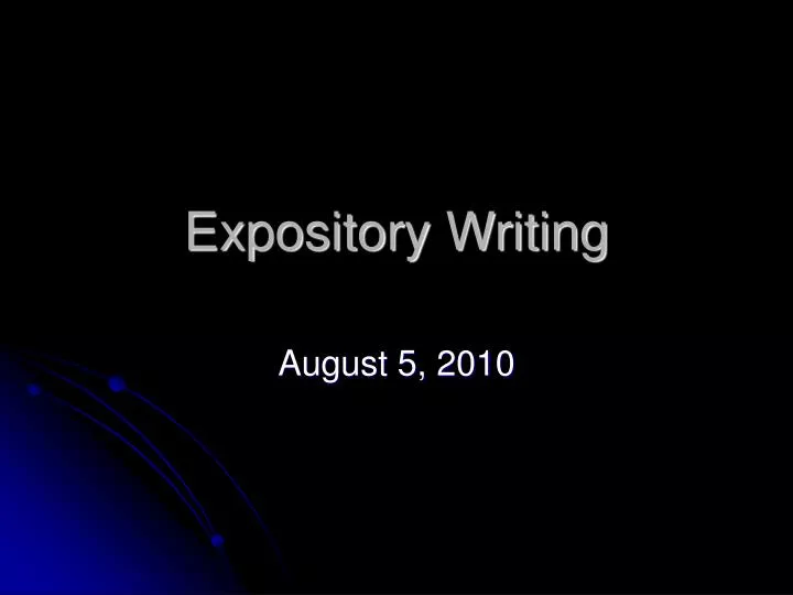 expository writing n.