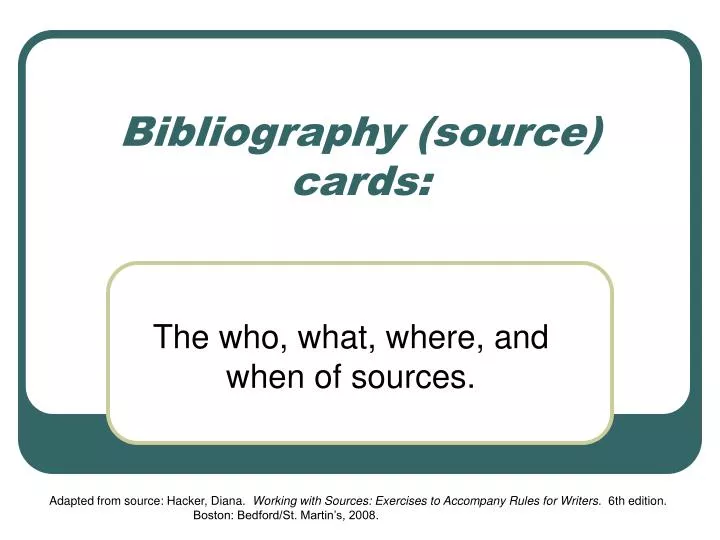 ppt bibliography source cards powerpoint presentation source cards