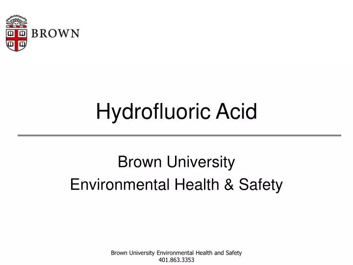 PPT Hydrofluoric Acid PowerPoint Presentation, free download ID1095397