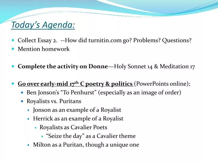Ppt Today S Agenda Powerpoint Presentation Free Download Id