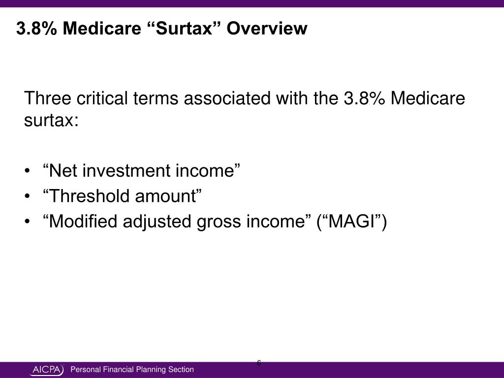 PPT Planning Strategies in Wake of the New 3.8 Medicare “Surtax
