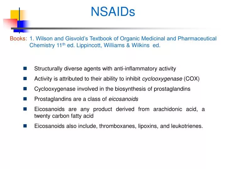 Ppt Nsaids Powerpoint Presentation Free Download Id 1097205