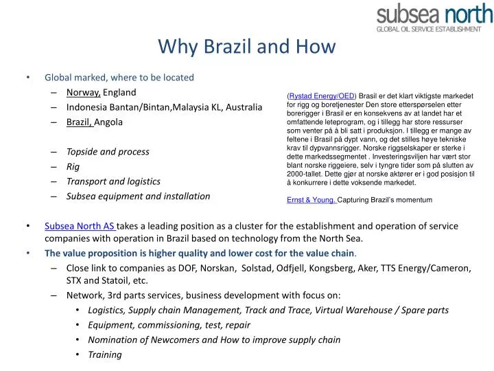 PPT Why Brazil and How PowerPoint Presentation, free download ID