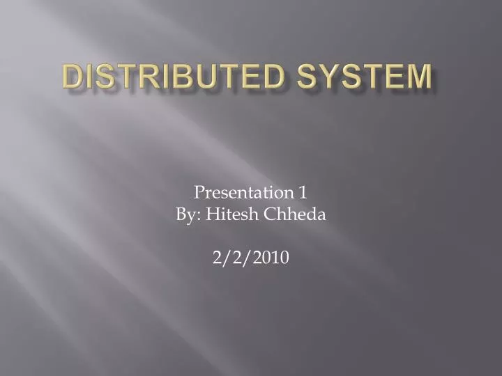 distributed system n.