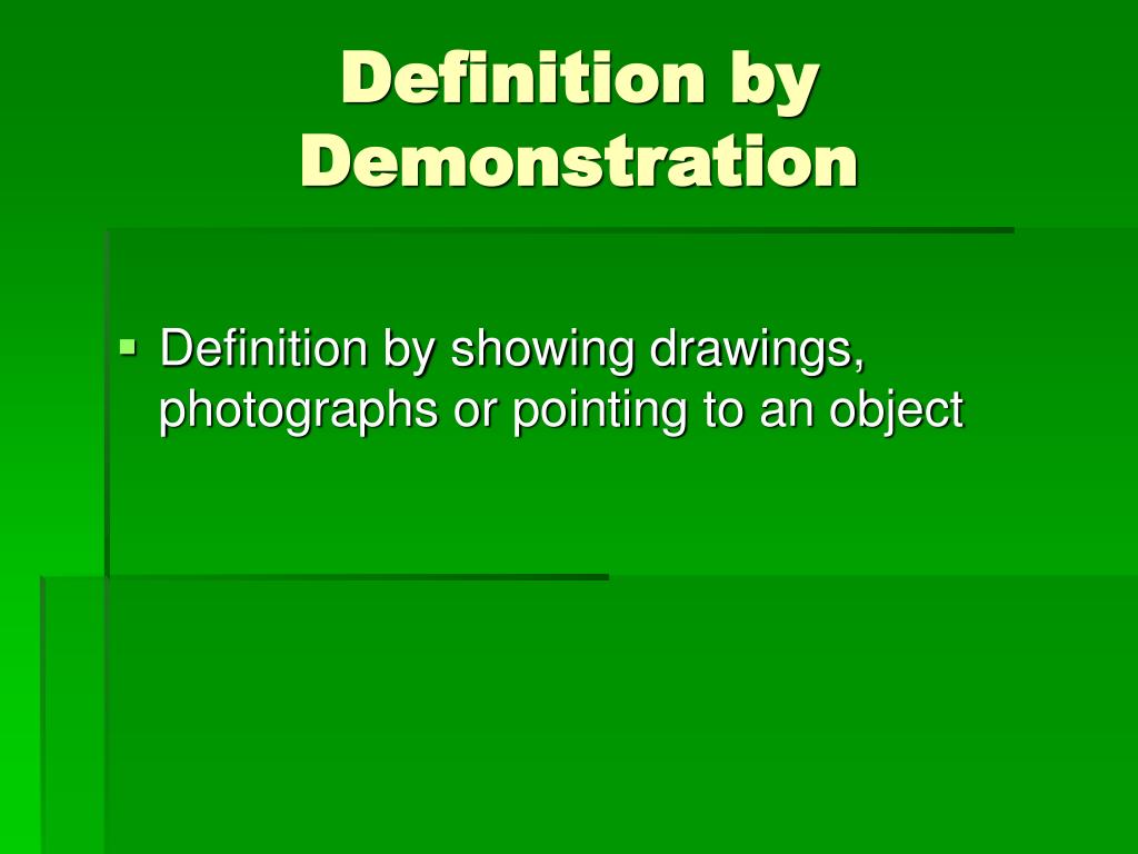 definition of demonstration presentation