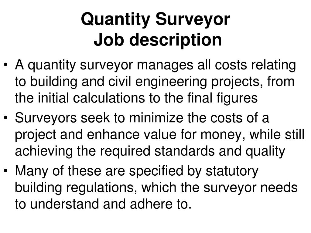 PPT - CIDC Delhi Role Of Quantity Surveyor As Profit Center PowerPoint ...