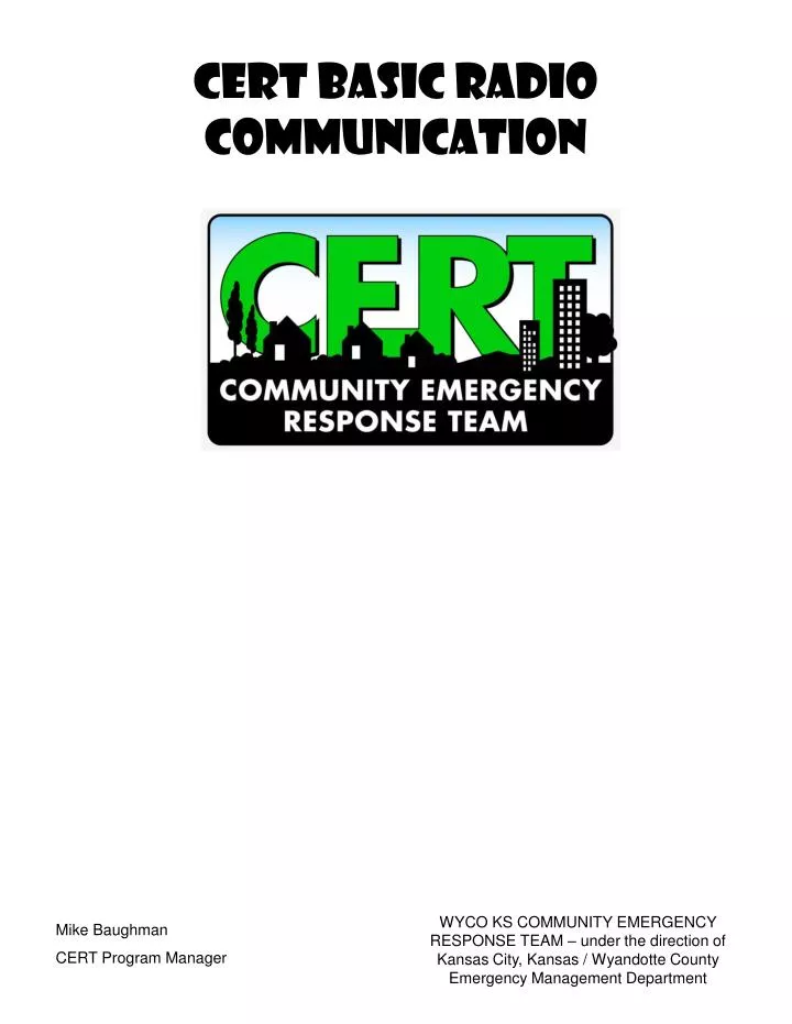 PPT CERT Basic Radio Communication PowerPoint Presentation Free 
