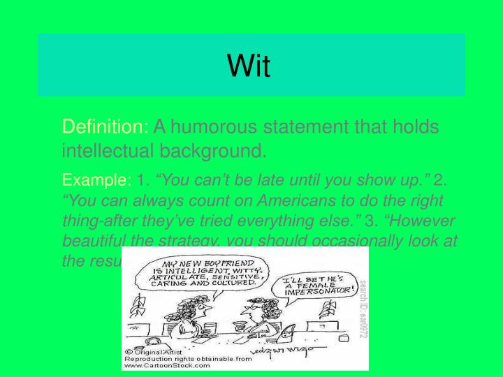 Define Wit In English Language