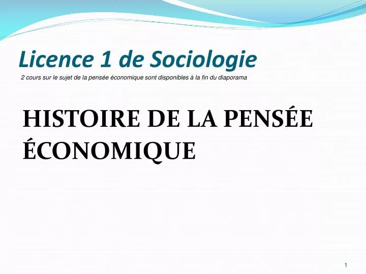 PPT - Licence 1 de Sociologie PowerPoint Presentation, free download ...