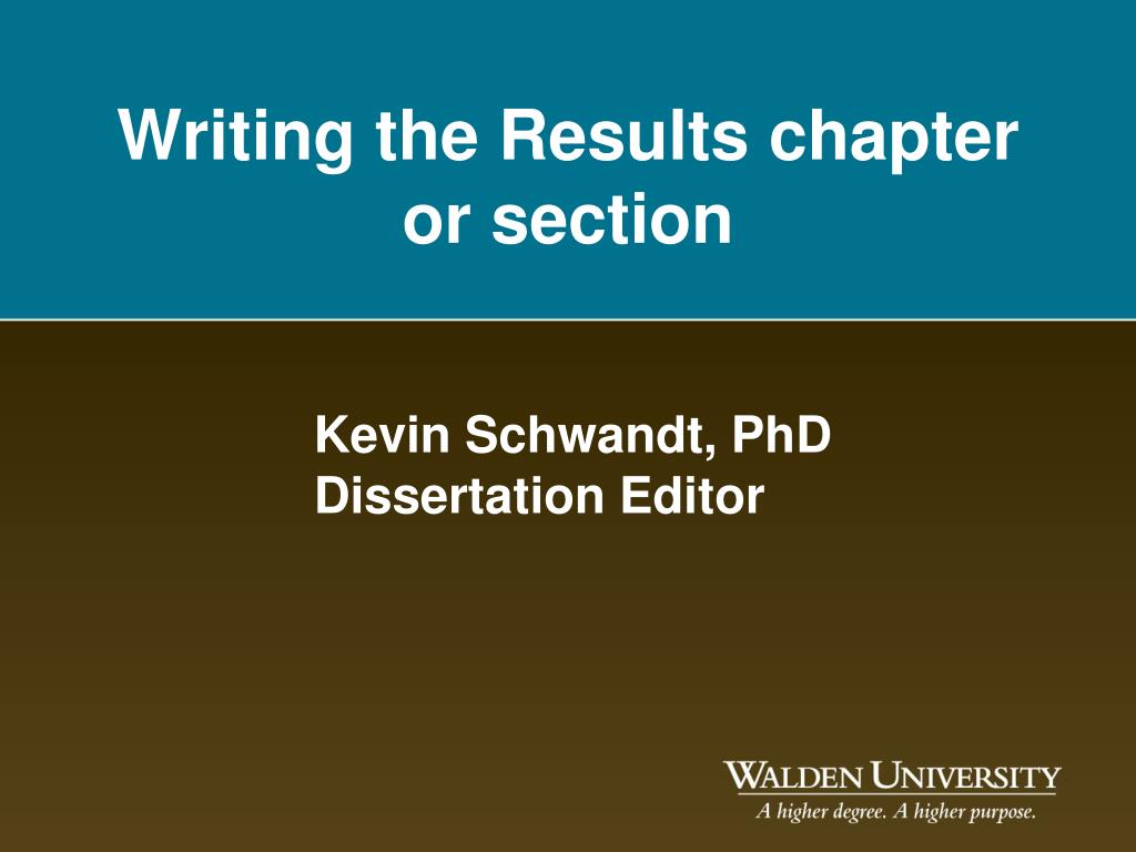 PPT - Writing the Results chapter or section PowerPoint Presentation, free  download - ID:1103432