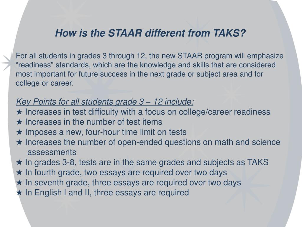 PPT - State of Texas Assessments of Academic Readiness PowerPoint 