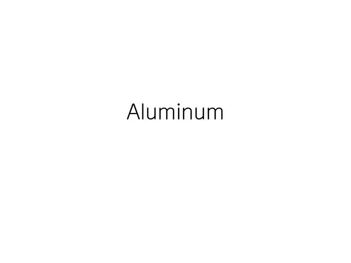 aluminum n.