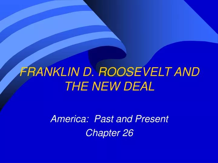 franklin d roosevelt and the new deal n.