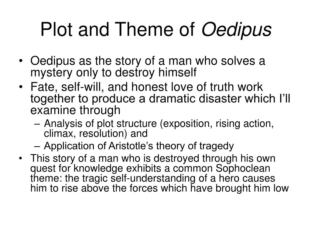 oedipus the king thesis topics