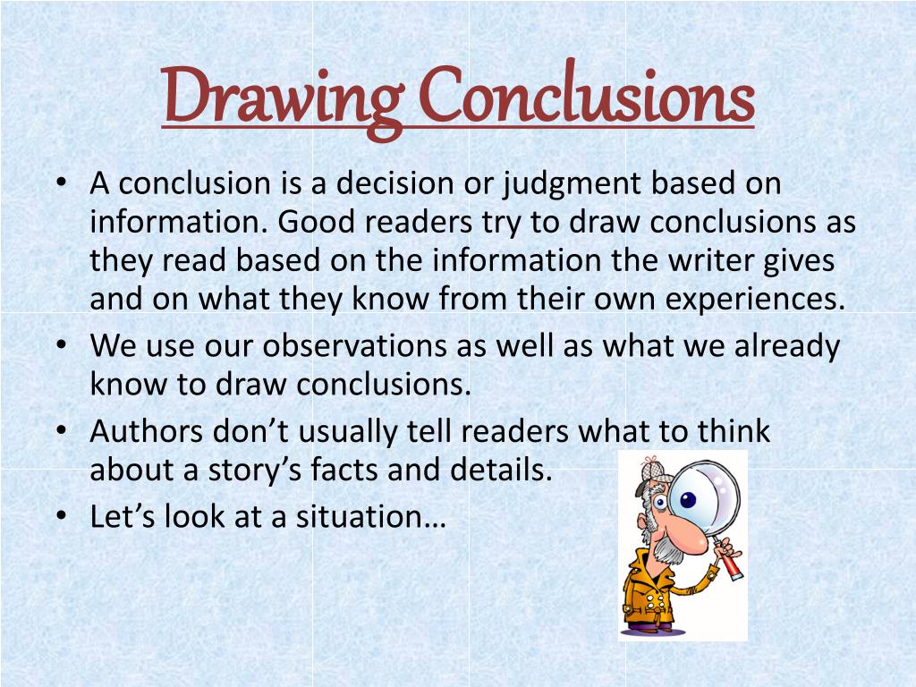 conclusion drawing example