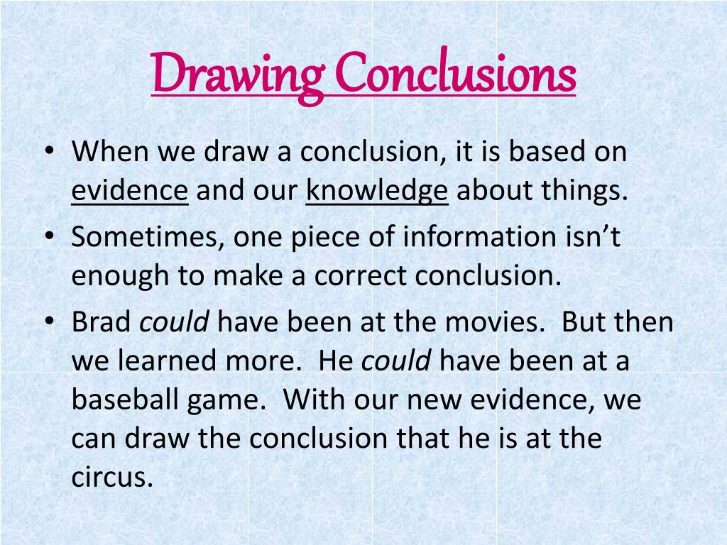 how to draw conclusions from research findings