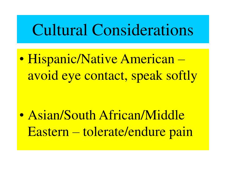 cultural considerations Free essay: cultural considerations ajs/504 july 27, 2015 university of phoenix cultural considerations this paper is going to discuss different culture. cultural considerations Free essay: cultural considerations ajs/504 july 27, 2015 university of phoenix cultural considerations this paper is going to discuss different culture.