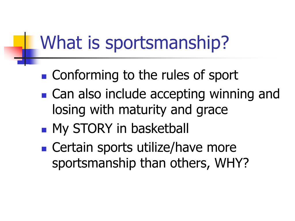what is sportsmanship essay