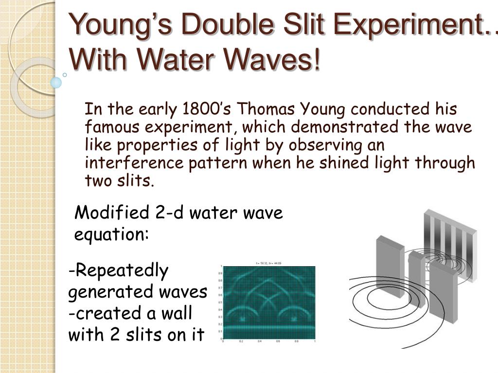 Ppt Young S Double Slit Experiment With Water Waves Powerpoint Presentation Id Ppt Young S Double Slit Experiment With Water Waves Powerpoint Presentation Id