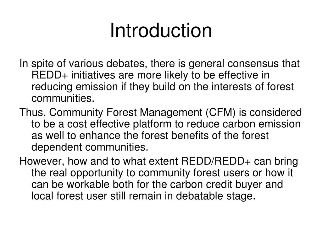 PPT - The Role of Community Forest Management in Mitigating Carbon ...