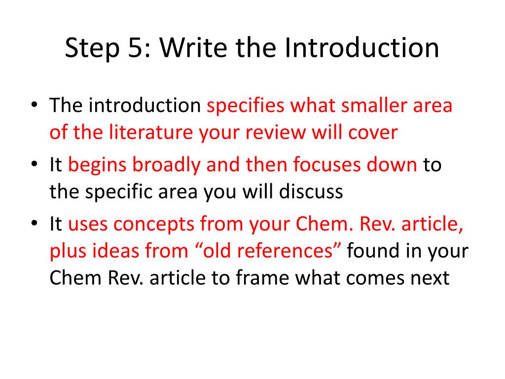 how to write introduction for article review