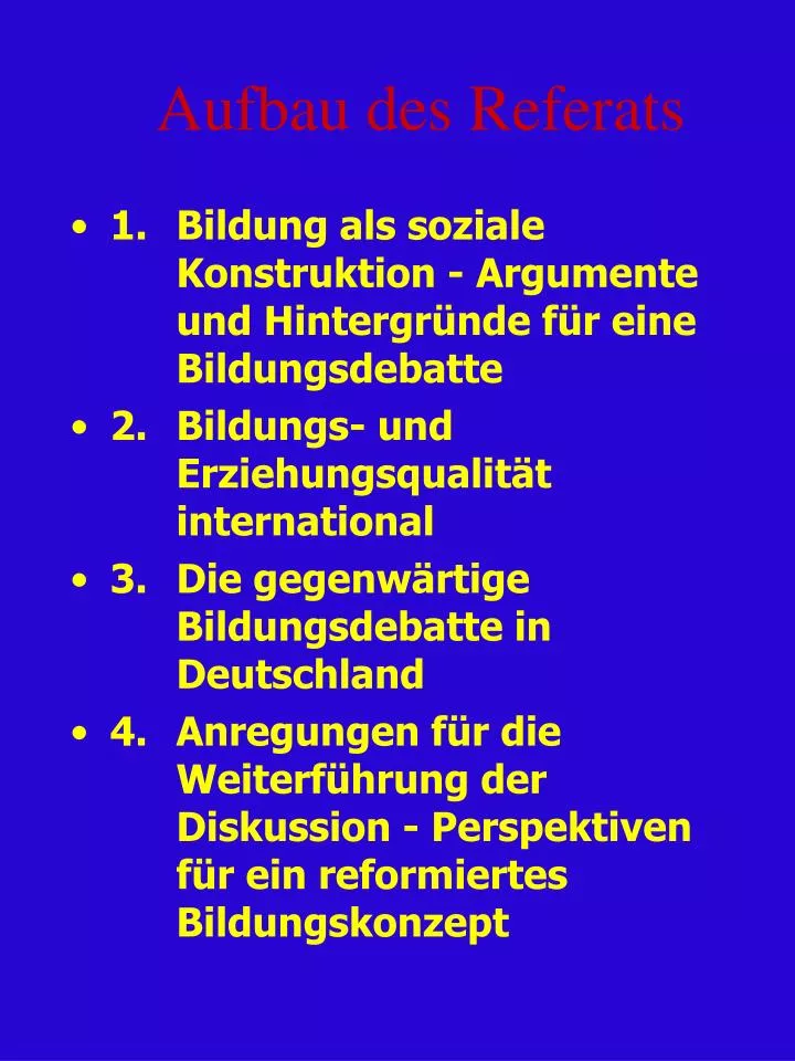 Wie Sieht Ein Referat Aus PPT - Aufbau des Referats PowerPoint Presentation, free download - ID