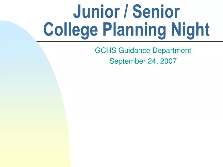 junior senior college planning night n.