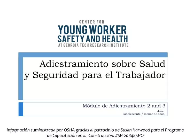 adiestramiento sobre salud y seguridad para el trabajador n.