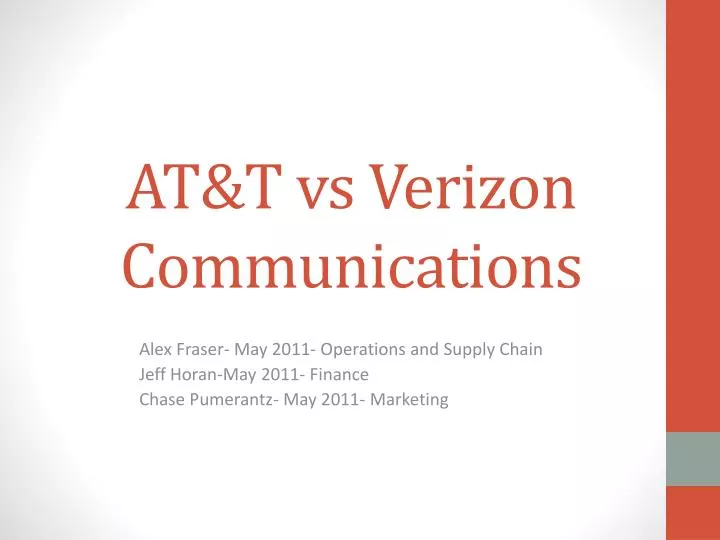 PPT AT T Vs Verizon Communications PowerPoint Presentation Free 