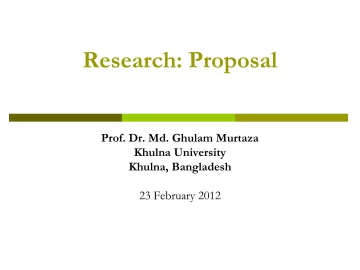 Research Proposal Presentation Template