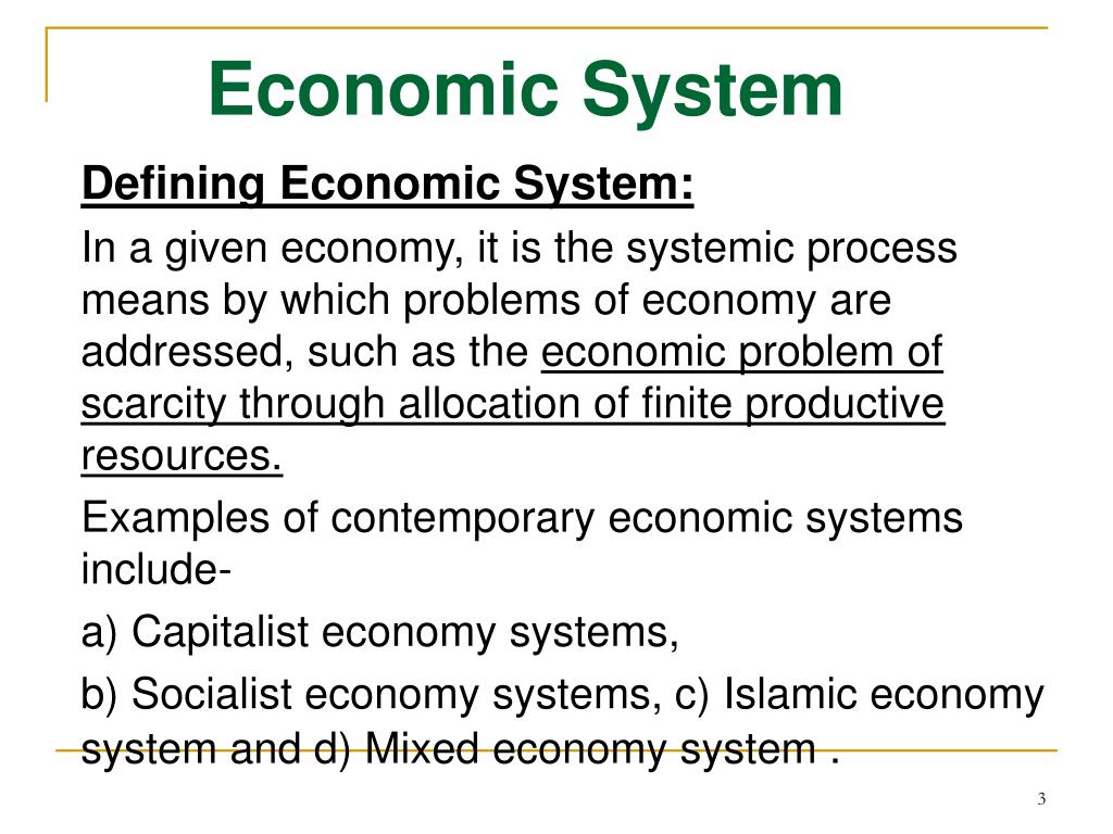 economic system definition essay