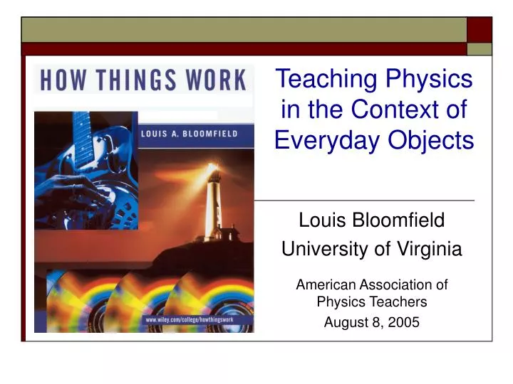 PPT - Louis Bloomfield University of Virginia PowerPoint Presentation, free download - ID:1108952