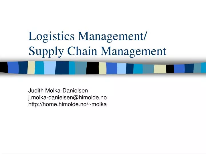 logistics management supply chain management n.