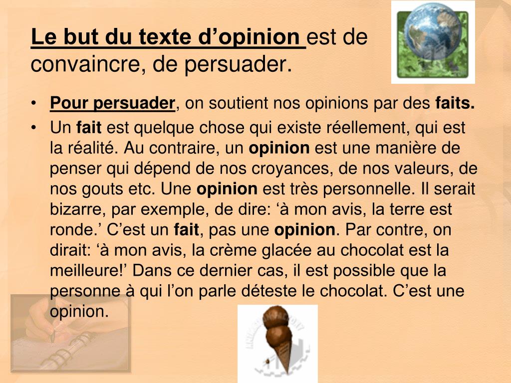PPT  LE TEXTE D’OPINION PowerPoint Presentation, free download  ID
