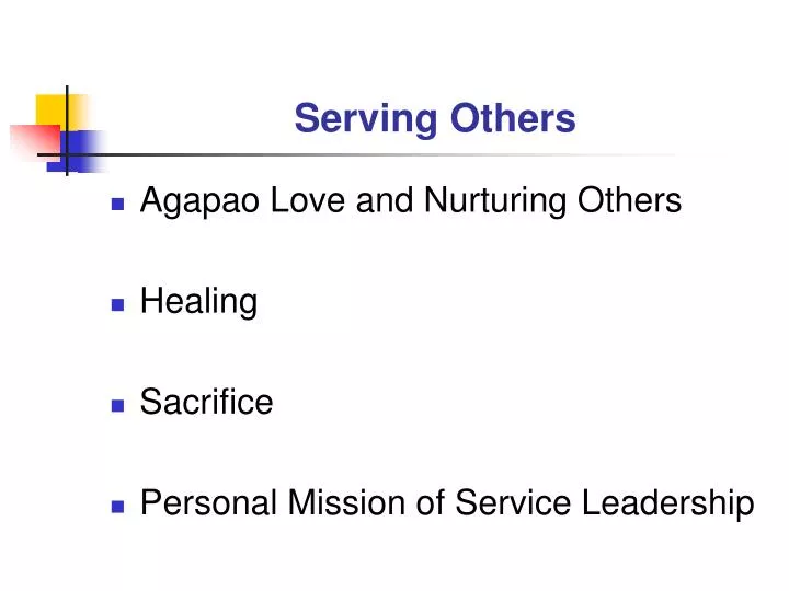 serving others n.