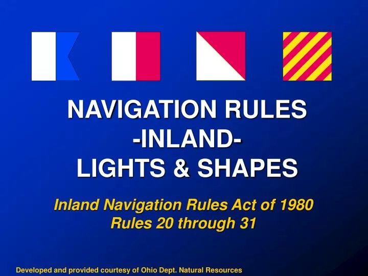 navigation rules inland lights shapes n.