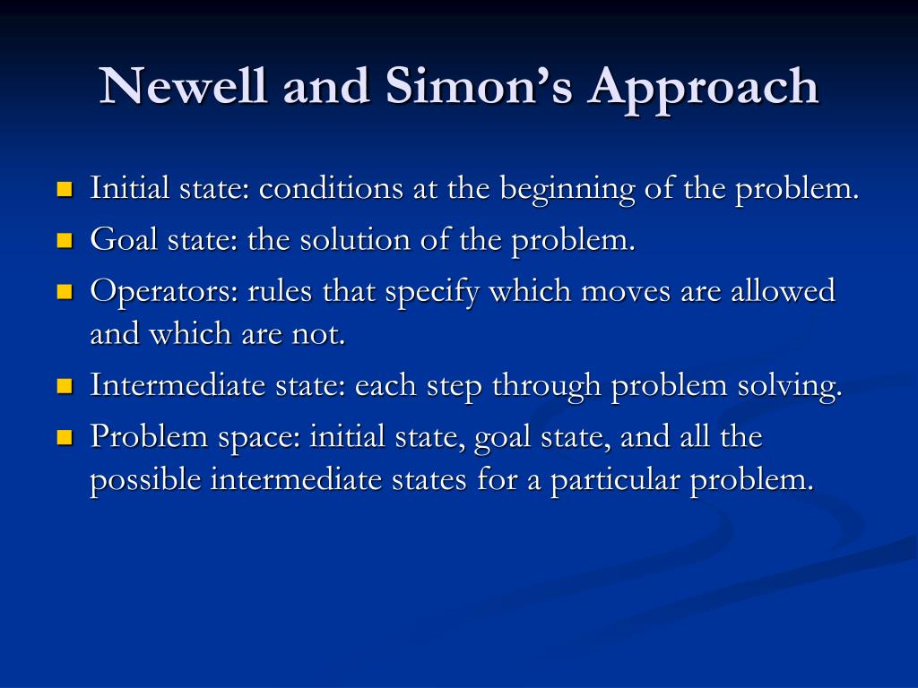 newell and simon problem solving theory