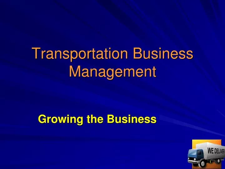 transportation business management n.
