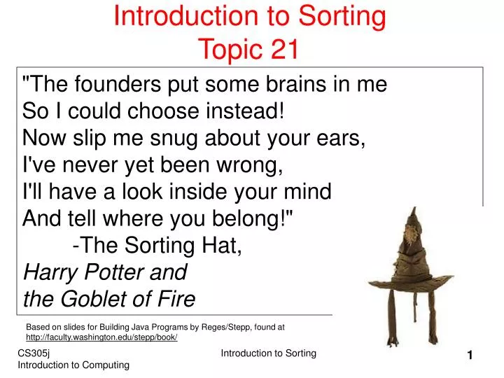 PPT - Introduction to Sorting Topic 21 PowerPoint Presentation, free ...