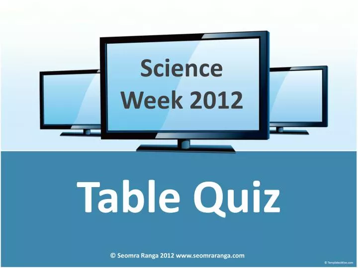 table quiz n.