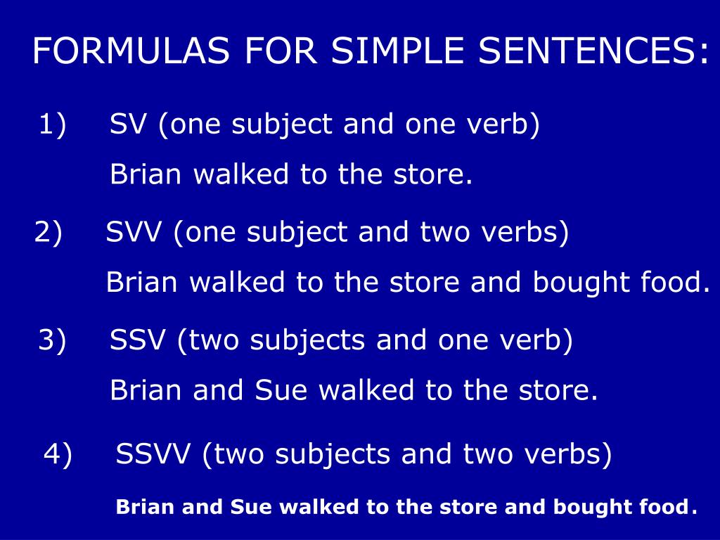 Simple Sentence With Two Subject And Two Verbs Jenwiles