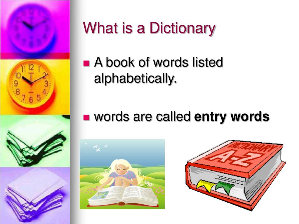 presentation of a dictionary