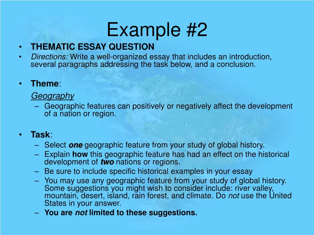 examples of a theme essay